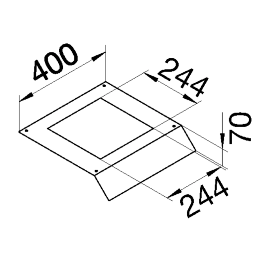 AKM300244Q12 - tehalit.AK Pokrywa kanału napodł Q12 244x244 1-str skos dł. 400mm 300x70mm stal