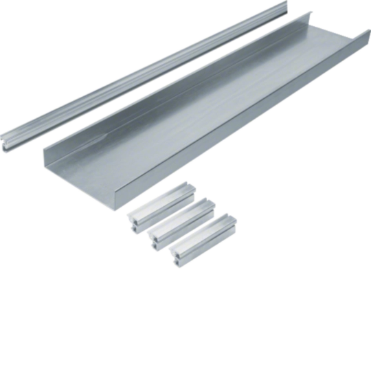 AKU1500401 - Aufbodenkanal-Unterteil 1-seitig mit Seitenprofilen Stahlblech zu AK 150x40mm
