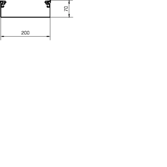 AKU2000701 - tehalit.AK Podstawa kanału napodł 1-str skos pokrywy 200x70mm stal