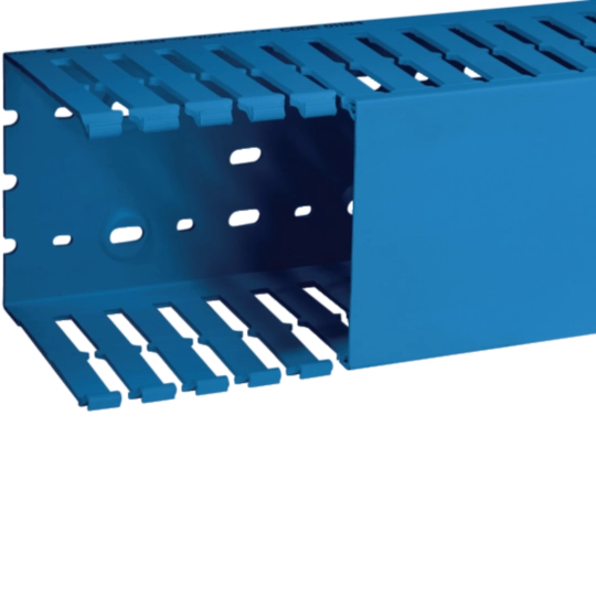 B01185 - Canaletta per cablaggio modulo 20 feritoia 8 blu T1-F 100x100 BL