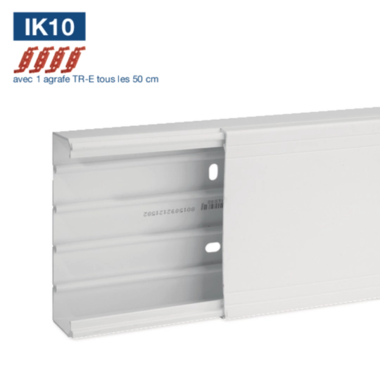 B17830 - Goulotte de distribution cloisonnable IK10 à - 5°C Ta-g 120x40 1 comp. blanche