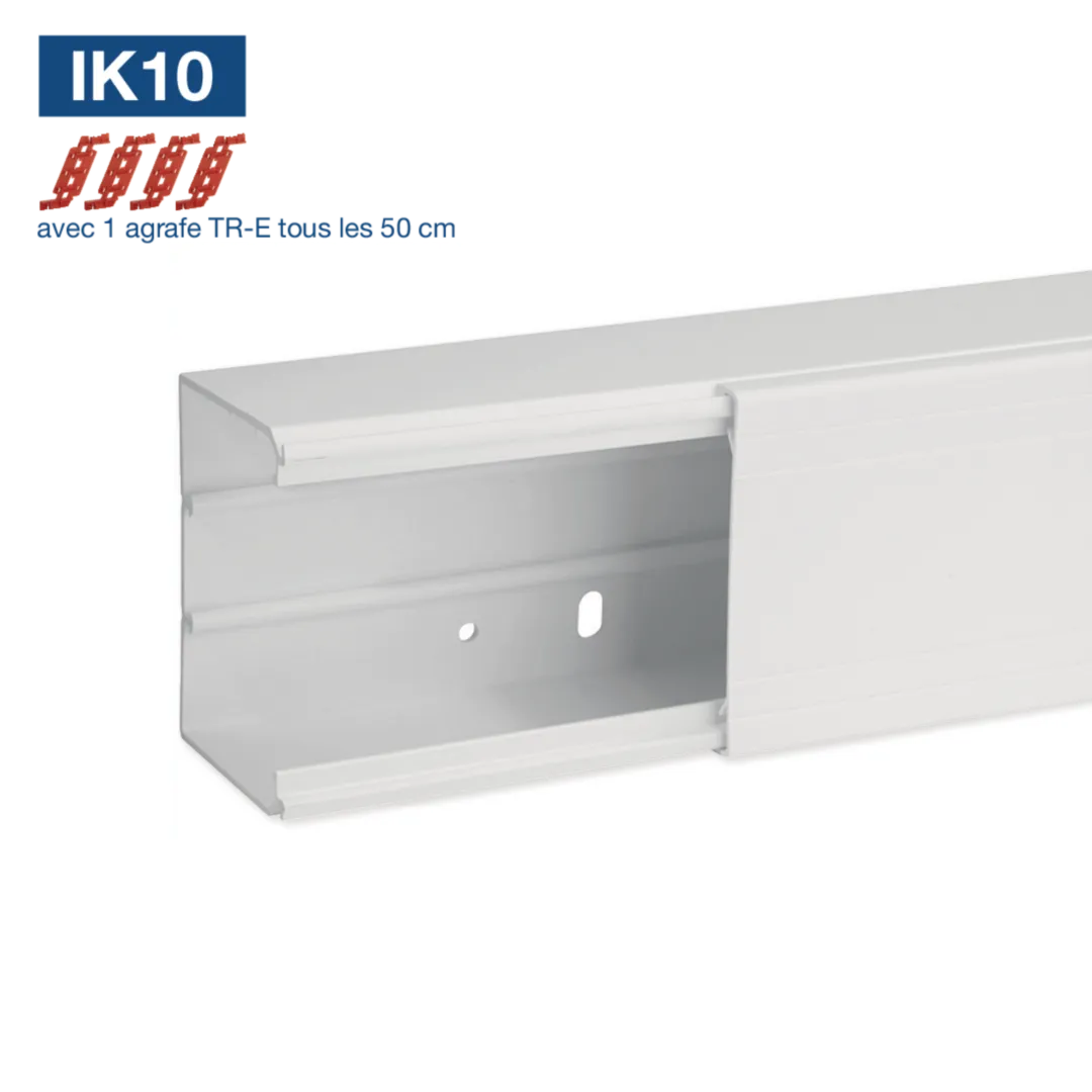 B01785 - Goulotte de distribution cloisonnable Ta-g 80x60 1 compartiment blanche