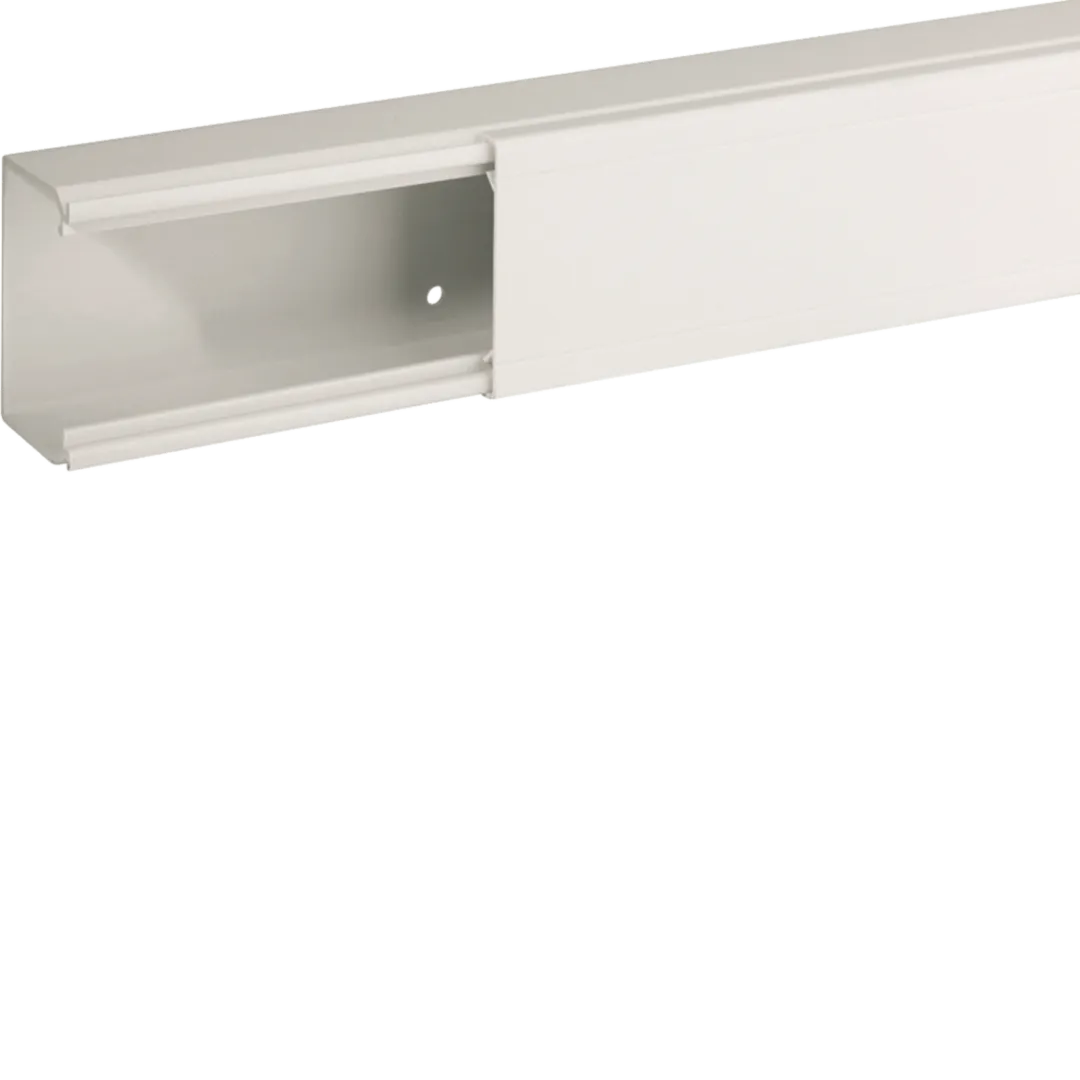 B01820 - TA-EN 60x40 W Canale porta cavi a base piana BIANCO