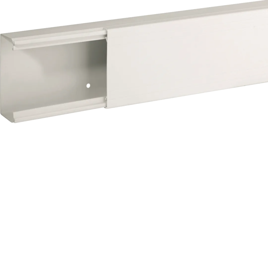 B01822 - TA-EN 80x40 W Canale porta cavi a base piana BIANCO