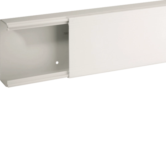 B01826 - Canale porta cavi con base piana bianco completo di coperchio TA-EN 120x40 W