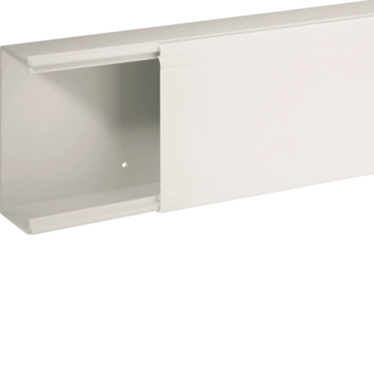 B01834 - Canale porta cavi con base piana bianco completo di coperchio TA-EN 120x60 W