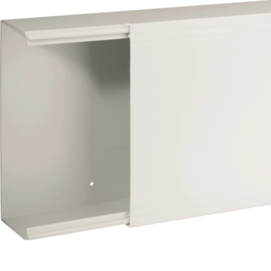 B01846 - Canale porta cavi con base piana bianco completo di coperchio TA-EN 200x80 W