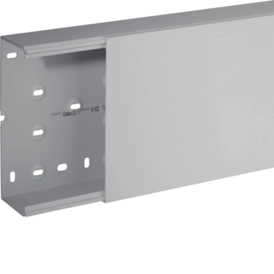 B01875 - Canale porta apparecchi e porta cavi grigio completo di coperchio TA-N 200x80 G