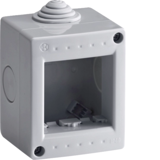 B02752 - Contenitore orizzontale 2 mod per parti attive Pepita grigio BOX IP40 02 OR GRI