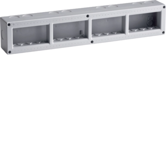 B02758 - Contenitore orizzontale 16 mod per parti attive Pepita grigio BOX IP40 16 OR GRI