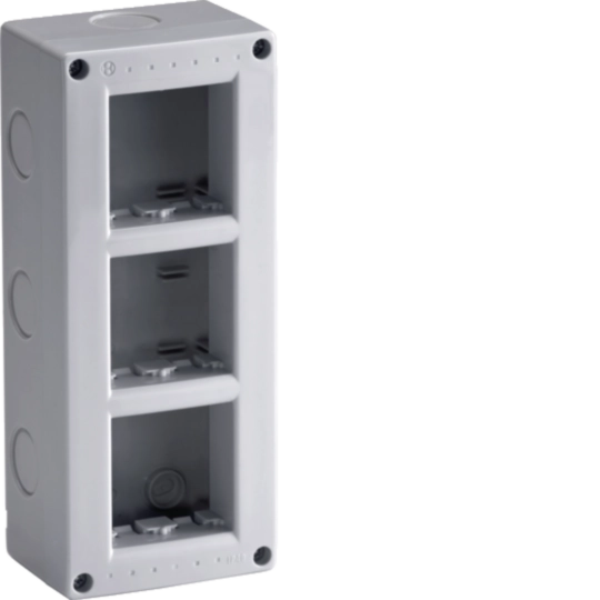 B02760 - Contenitore verticale 6 mod per parti attive Pepita grigio BOX IP40 06 VR GRI