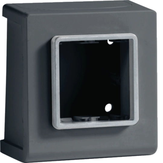 B04272 - Scatola porta apparecchi Pepita 2 moduli linea TCN nero ardesia SRCN 2 AP A