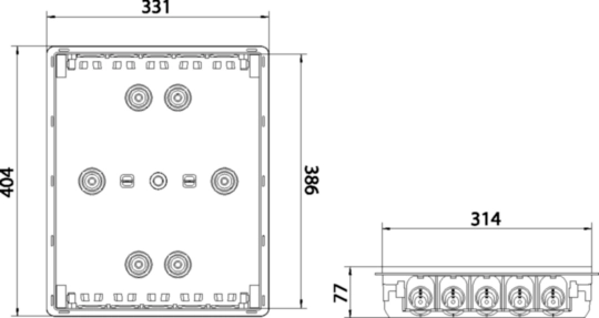 B04916 - Scatola per muratura per centralino Pablo Style 24 moduli STY SIC 24 MUR
