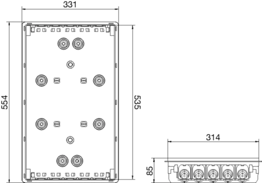 B04917 - Scatola per muratura per centralino Pablo Style 36 moduli STY SIC 36 MUR