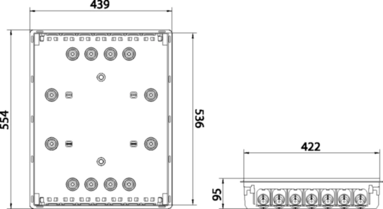 B04918 - Scatola per muratura per centralino Pablo Style 54 moduli STY SIC 54 MUR