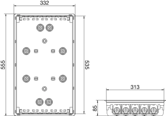 B04927 - Scatola per cartongesso per centralino Pablo Style 36 moduli STY SIC 36 CAR