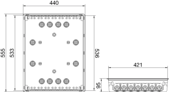 B04928 - Scatola per cartongesso per centralino Pablo Style 54 moduli STY SIC 54 CAR