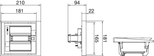 B04953 - Frontale centralino Pablo Style porta fumè 8 moduli STY INC 08W0 PF