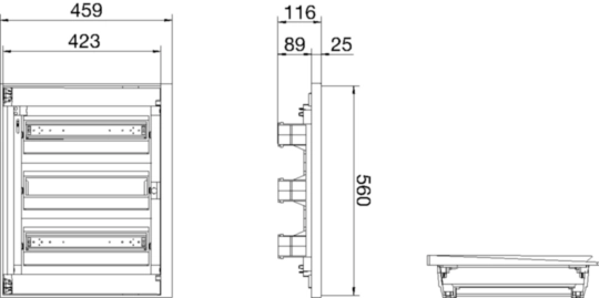 B04958 - Frontale centralino Pablo Style porta fumè 54 moduli STY INC 54W0 PF