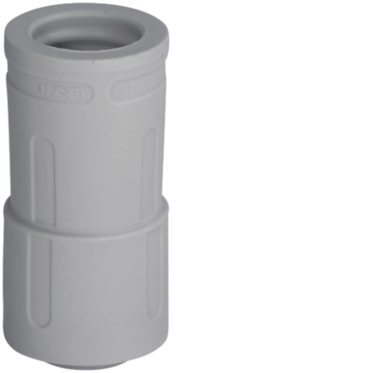 B05408 - Raccordo tubo rigido-guaina pari diametro IP67 grigio RTGN40