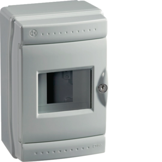 B05761 - Centralino 4 moduli con guida DIN Pablo Emergenza IP65 grigio IP65 CE 04 GRI