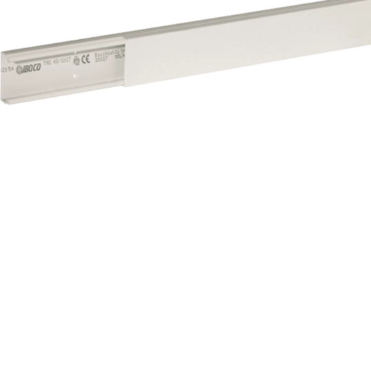 B09505 - Minicanale monoscomparto con coperchio standard bianco TMC 40/1x17 W