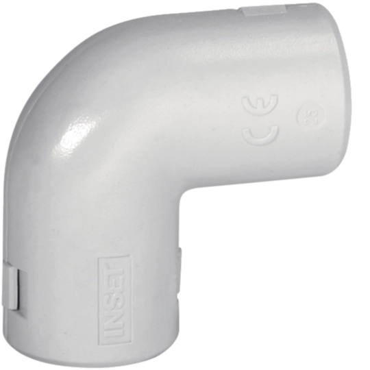 B10122 - Curva a 90° ispezionabile per tubi rigidi IP40 grigio CISP32