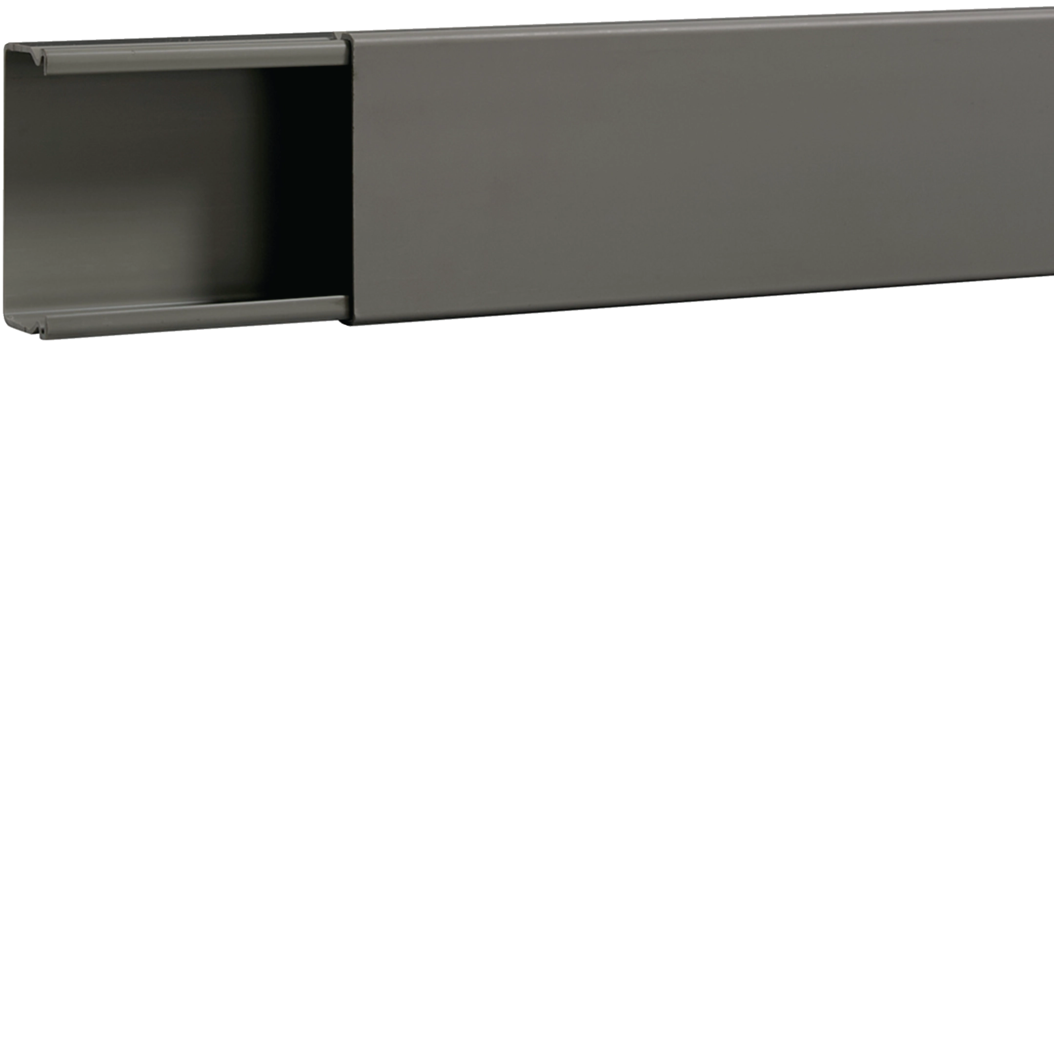 B4008007030O - Verdrahtungskanal ohne Boden-/Seitenstanzung aus PVC BA6 40x80mm steingrau