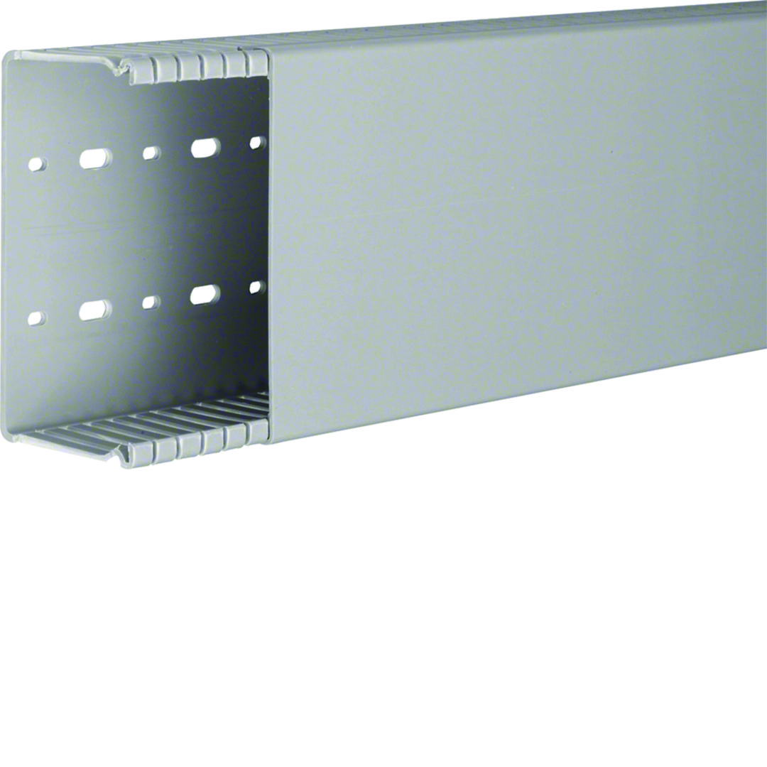 Perforált huzalozócsatorna 65mm 129mm x 2000mm gránitszürke alap-perforált 6mm fedéllel BA6 Hager