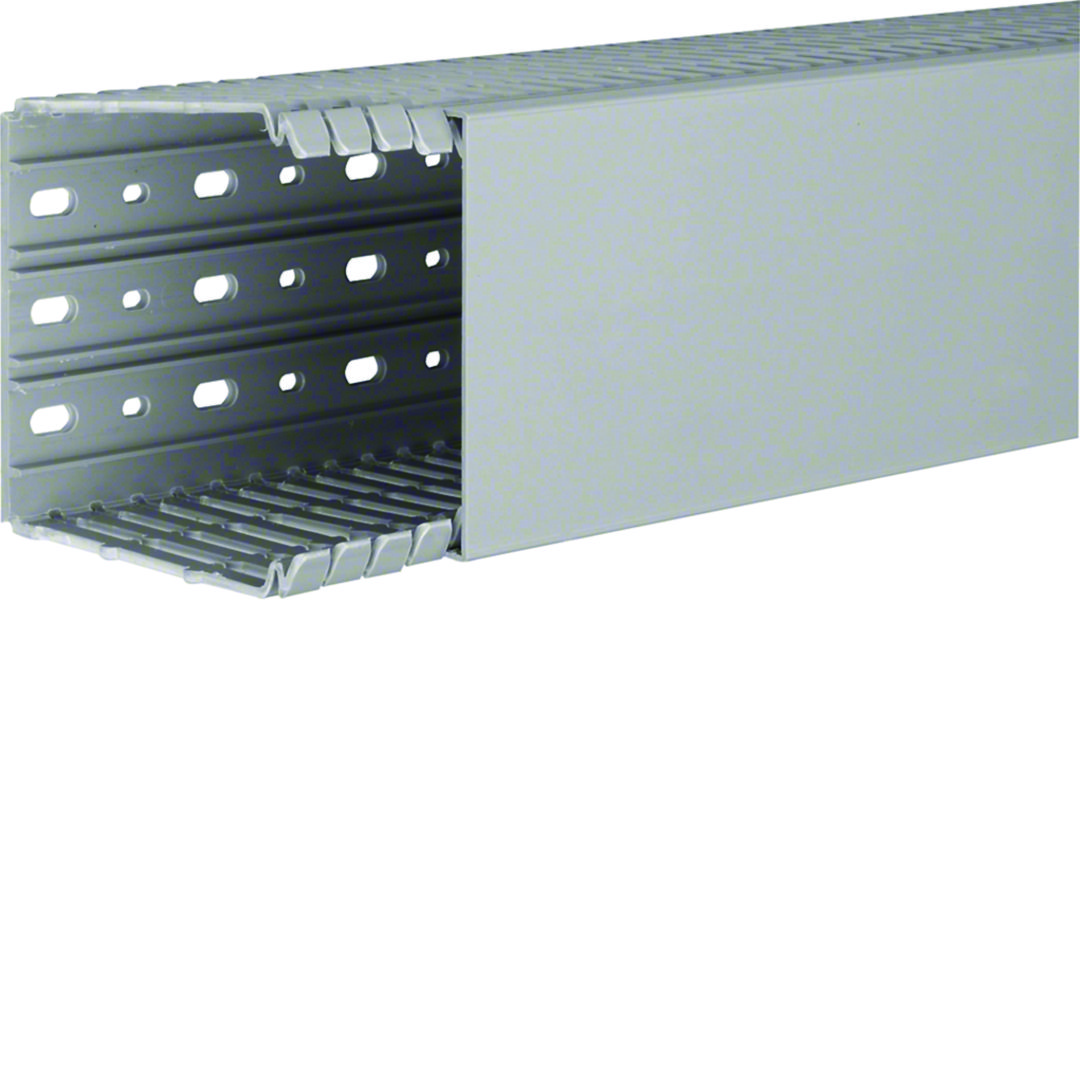 Perforált huzalozócsatorna 100mm 100mm x 2000mm gránitszürke alap-perforált 6.5mm BA7 Hager