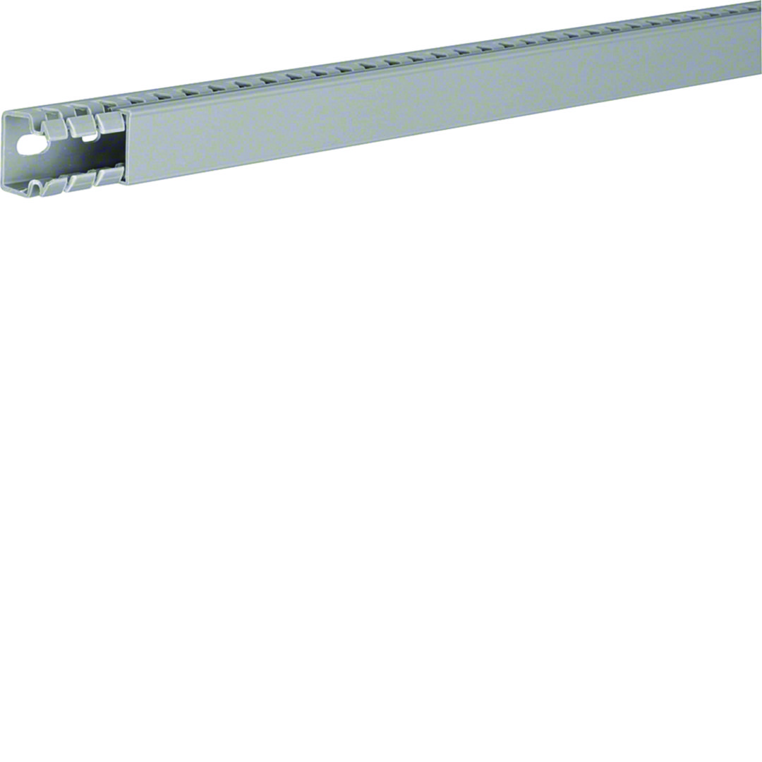 Perforált huzalozócsatorna 25mm 25mm x 2000mm gránitszürke alap-perforált 6.5mm BA7 Hager