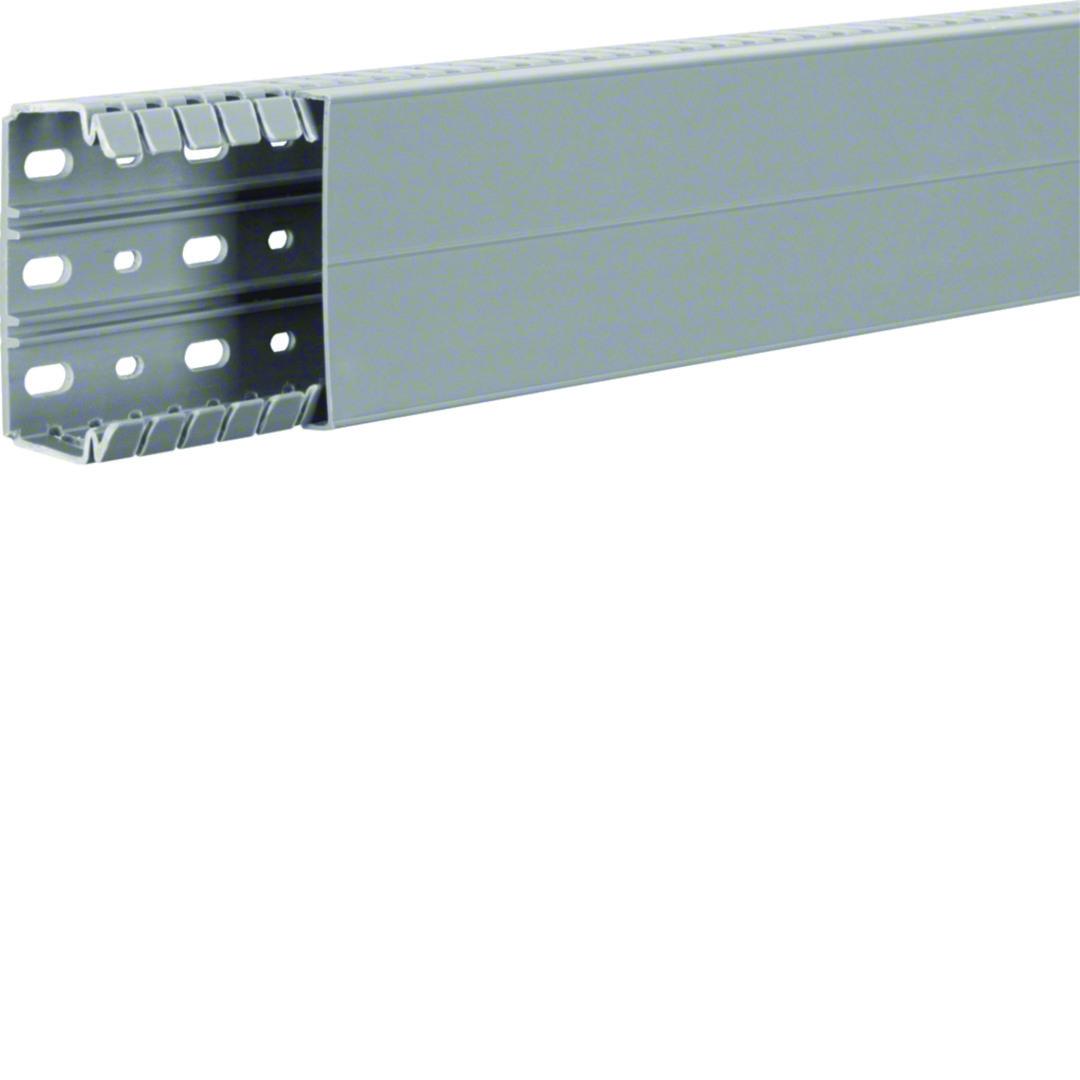 Perforált huzalozócsatorna 40mm 80mm x 2000mm gránitszürke alap-perforált 6.5mm BA7 Hager