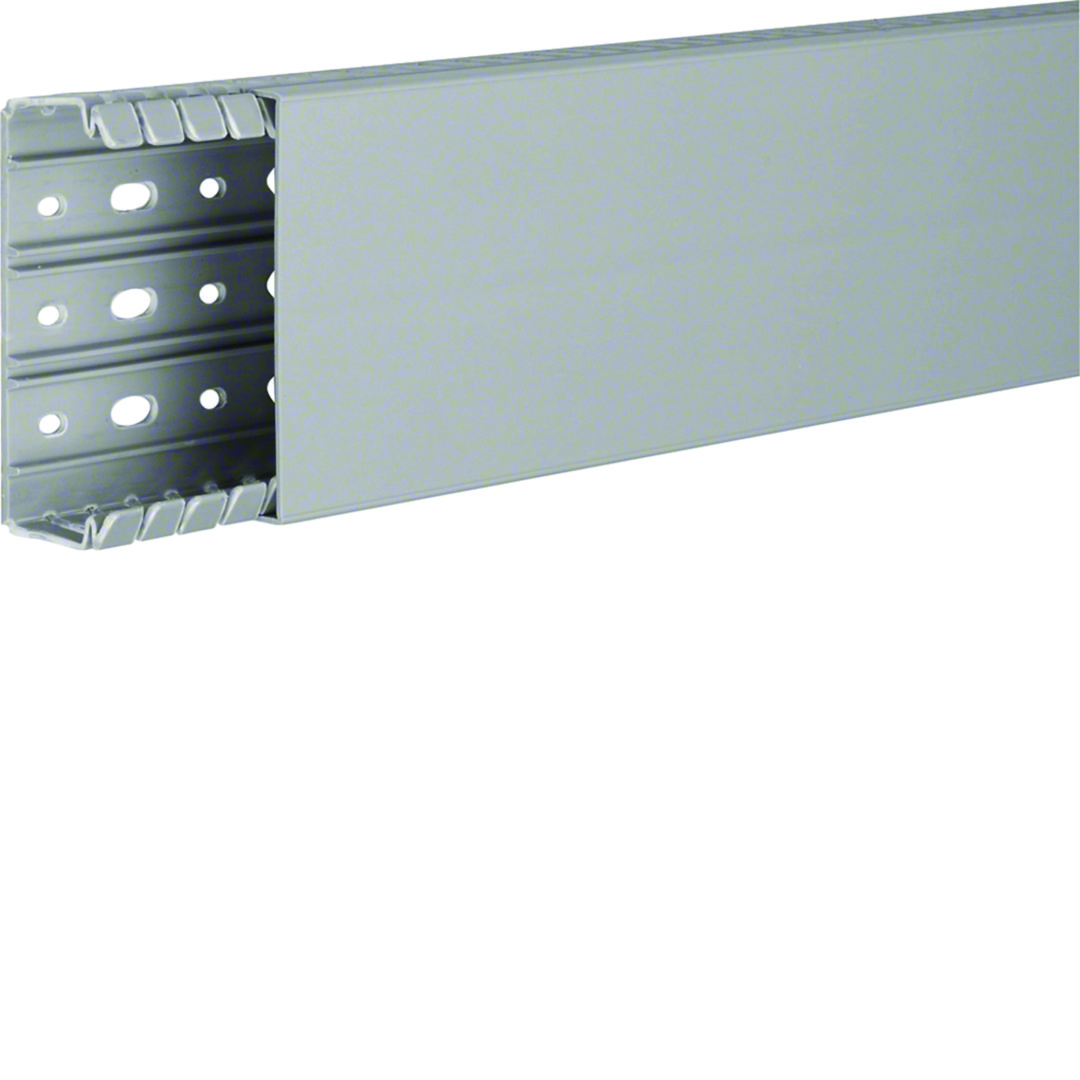 Perforált huzalozócsatorna 40mm 100mm x 2000mm gránitszürke alap-perforált 6.5mm BA7 Hager