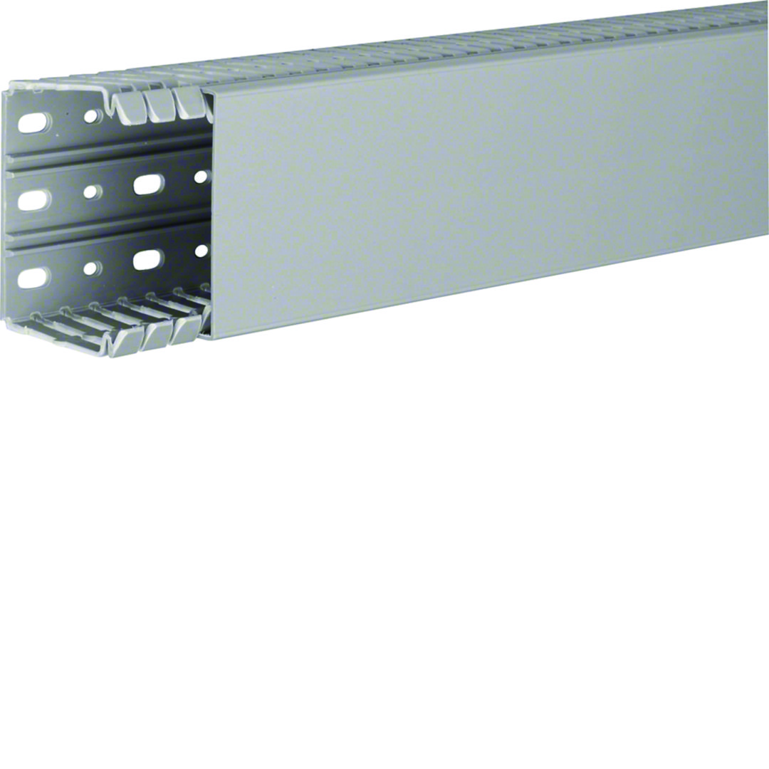 Perforált huzalozócsatorna 60mm 80mm x 2000mm gránitszürke alap-perforált 6.5mm BA7 Hager