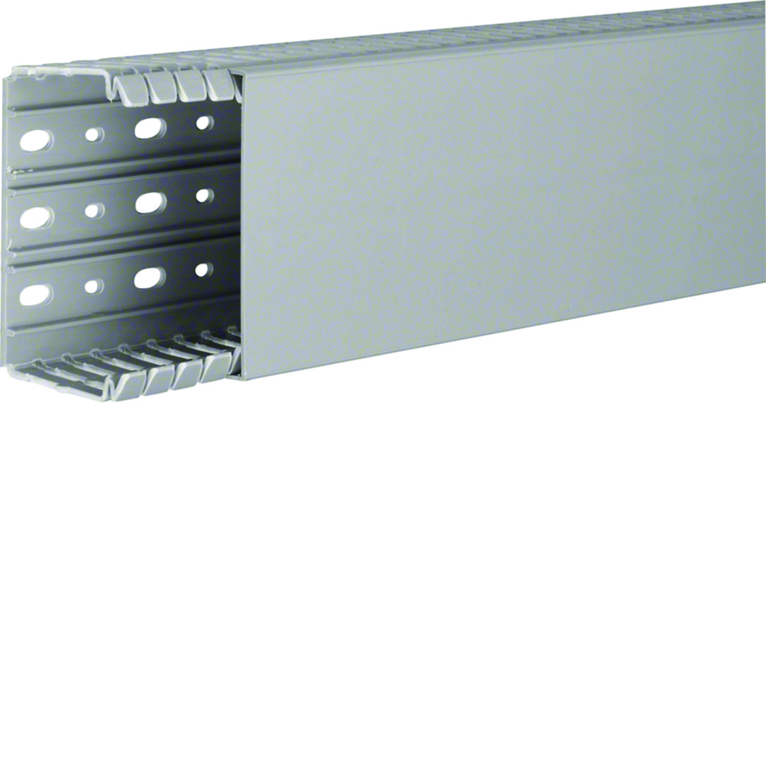 Perforált huzalozócsatorna 60mm 100mm x 2000mm gránitszürke alap-perforált 6.5mm BA7 Hager