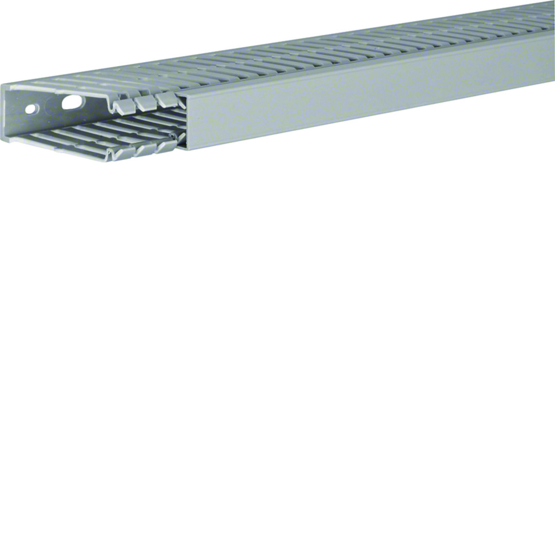 Perforált huzalozócsatorna 80mm 25mm x 2000mm gránitszürke alap-perforált 6.5mm BA7 Hager