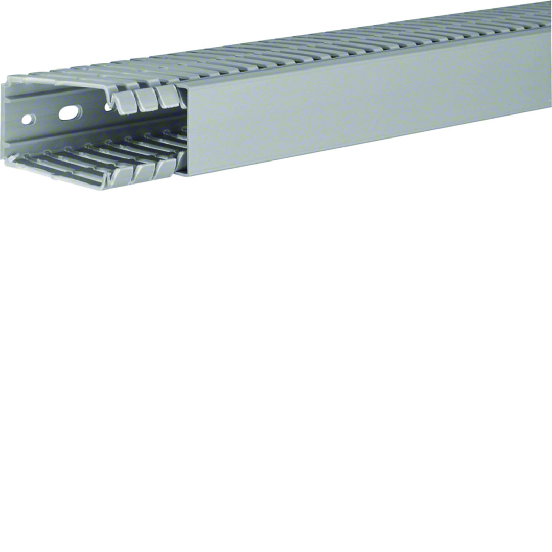 Perforált huzalozócsatorna 80mmx 40mmx 2000mmx gránitszürke alap-perforált-rögzítés 6.5mm Hager