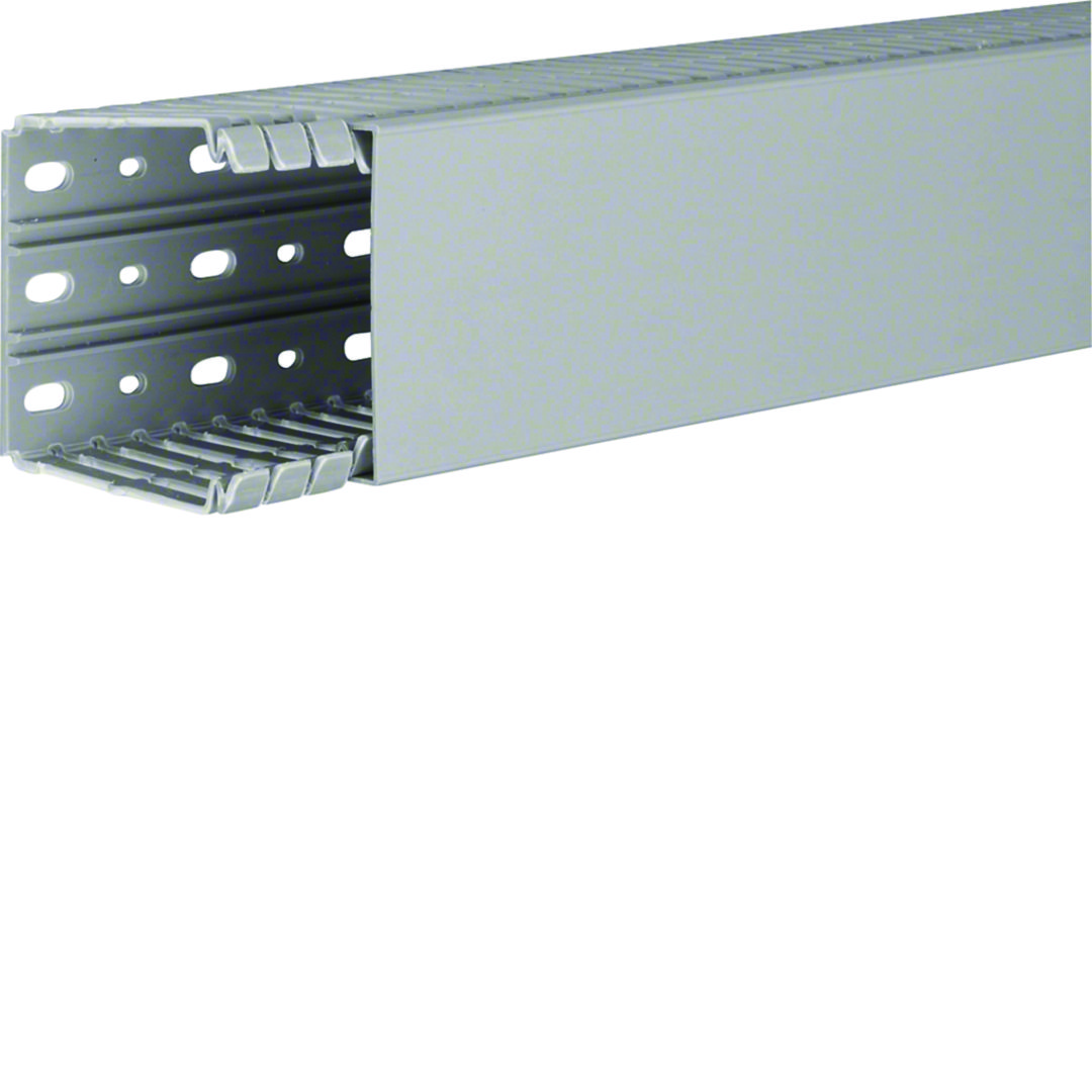 Perforált huzalozócsatorna 80mm 80mm x 2000mm gránitszürke alap-perforált 6.5mm BA7 Hager