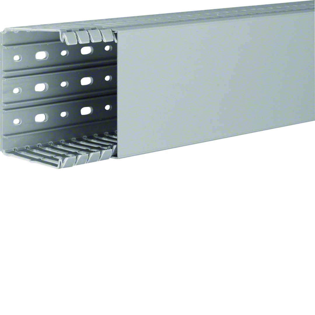 Perforált huzalozócsatorna 80mm 100mm x 2000mm gránitszürke alap-perforált 6.5mm BA7 Hager