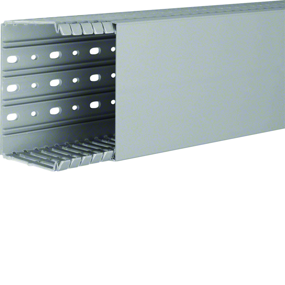 Perforált huzalozócsatorna 80mm 120mm x 2000mm gránitszürke alap-perforált 6.5mm BA7 Hager