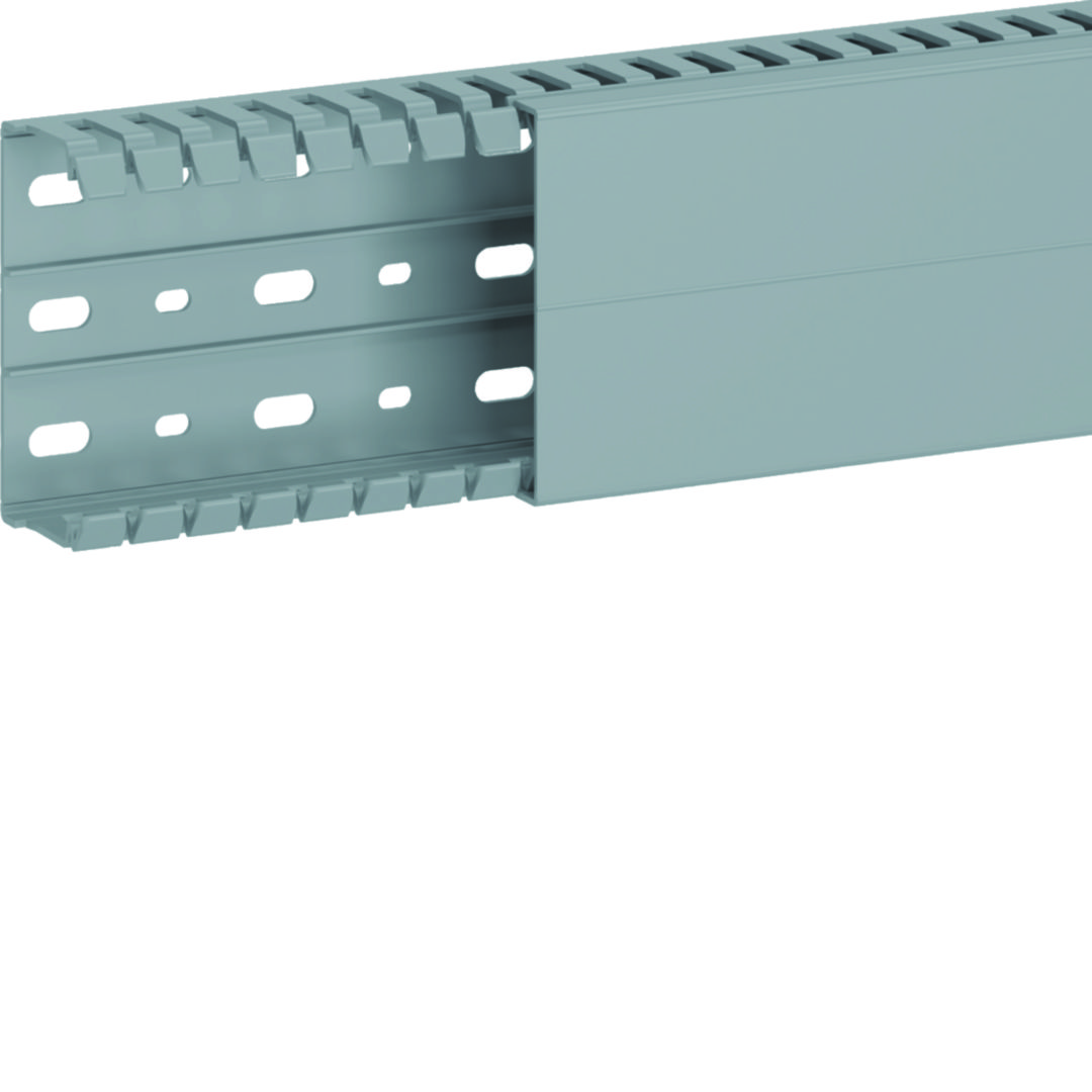Perforált huzalozócsatorna 40mm 80mm x 2000mm gránitszürke alap-perforált 6.5mm BA7A Hager