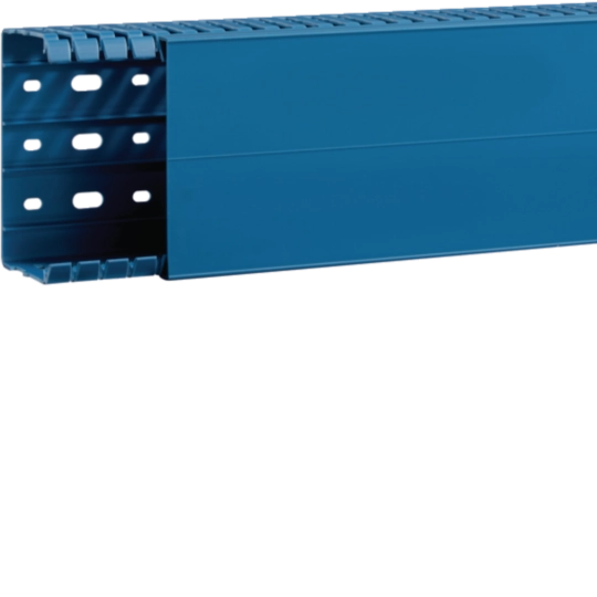 BA7A60100BL - Slotted panel trunking made of PVC BA7A 60x100mm blue
