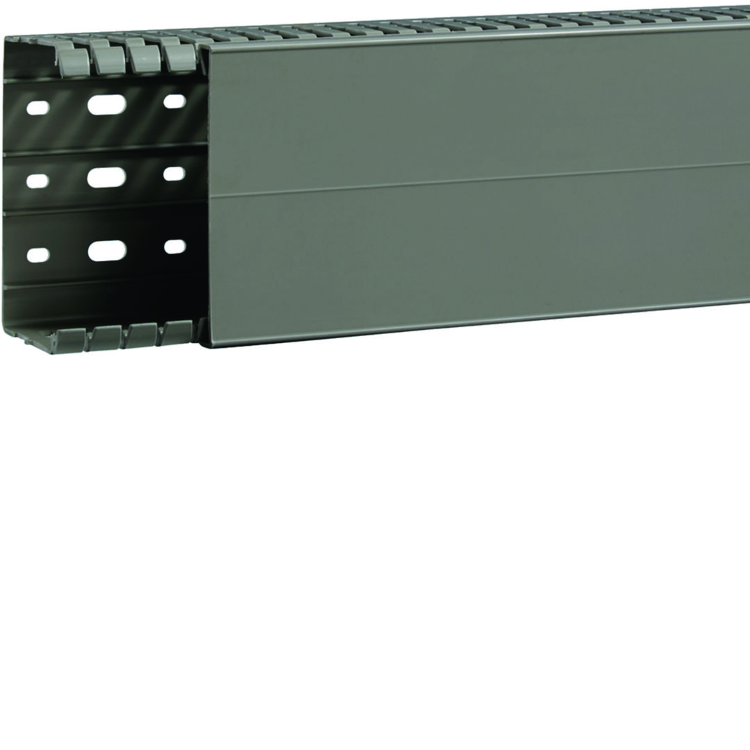 Perforált huzalozócsatorna 60mm 100mm x 2000mm gránitszürke alap-perforált 6.5mm BA7A Hager
