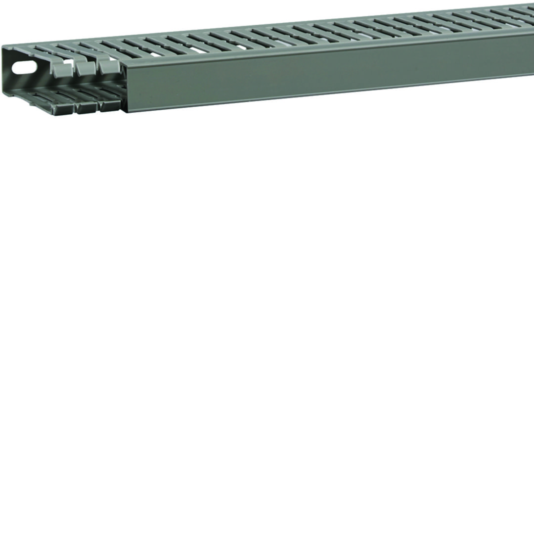 Perforált huzalozócsatorna 80mm 25mm x 2000mm gránitszürke alap-perforált 6.5mm BA7A Hager