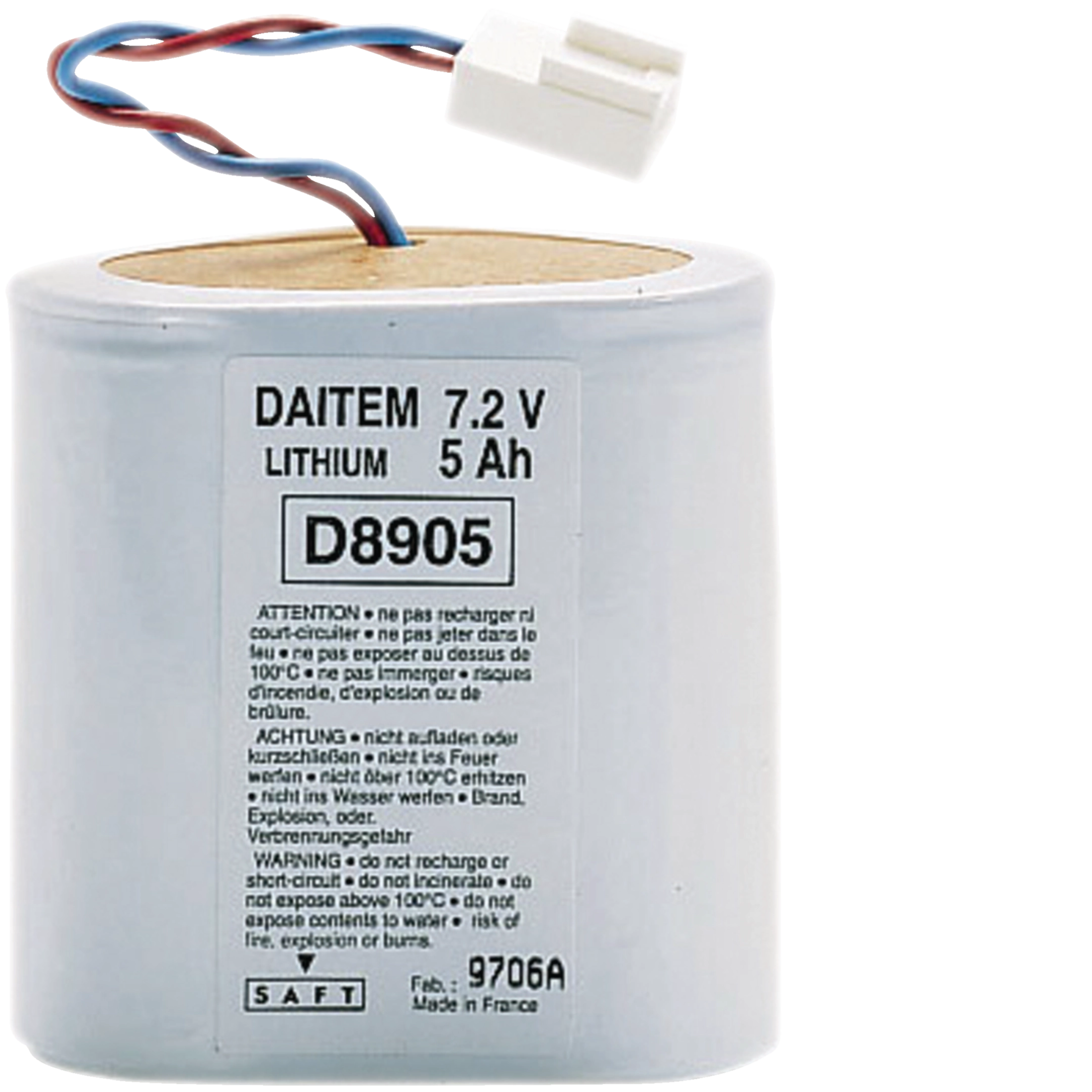 BATLI06 - Pile lithium 7,2 volts, 5 Ah
