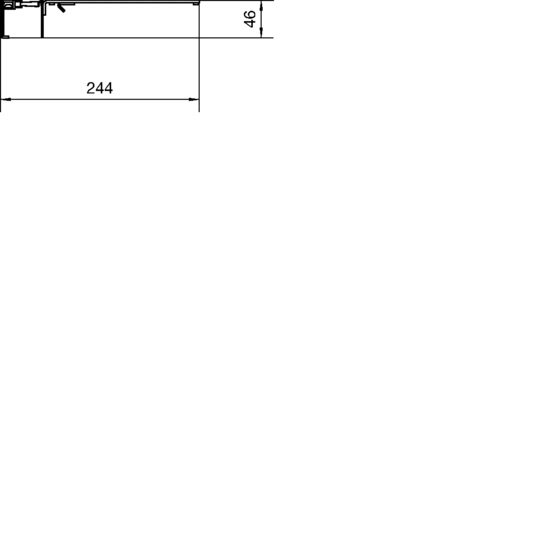 BKB2508554BLED - Flachwinkel-Oberteil-Innen mit Bürste und LED-Kammer Stahlblech zu BKB 250x85mm