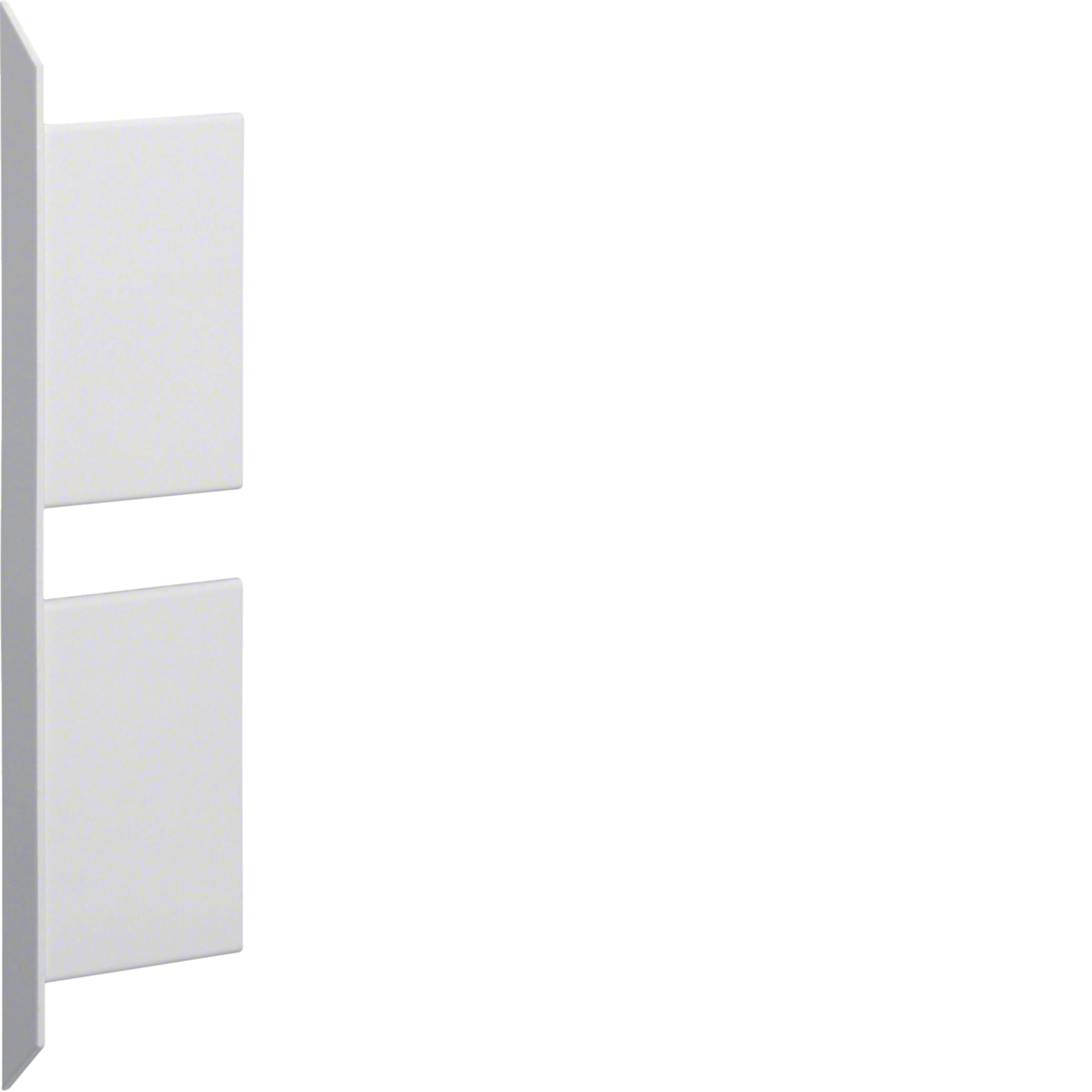 BKIS121306D9010 - Endstück aus Stahlblech zu BKIS 12,5x230mm Oberteil 2x80mm reinweiß
