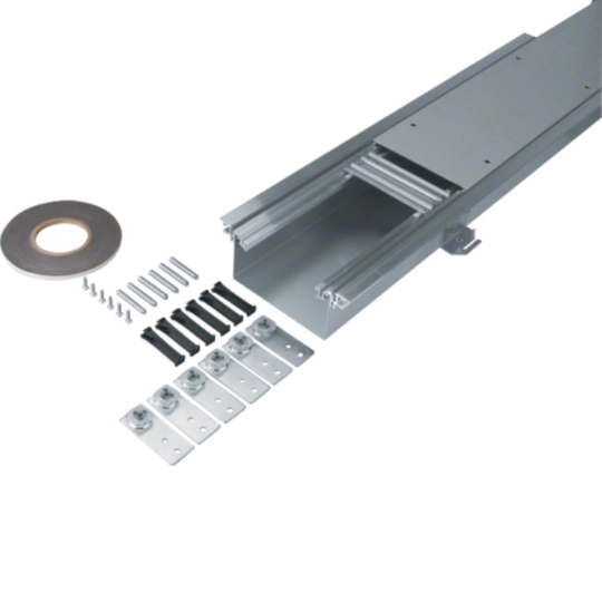 BKWD200080 - Bodenkanal estrichbündig mit Wanne/Dichtmöglichkeit Stahl BKWD 200x(80-120)mm