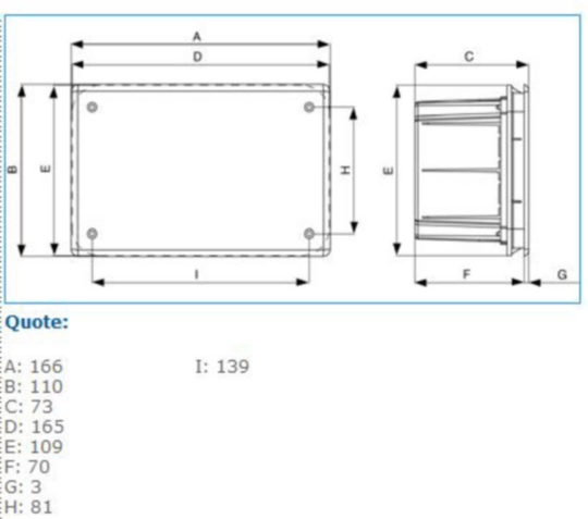 B04884 - Cassetta di derivazione da incasso per muratura 152x98x70mm CASS 04 INC