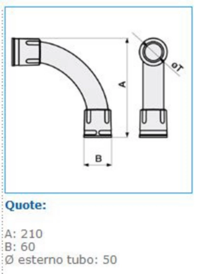 B05397 - Curva a 90° ad innesto rapido IP67 grigia CIRN50